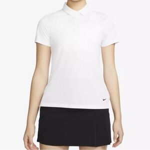 NWT Nike Women's White Short Sleeve Golf Polo Shirt, Sizes S and M